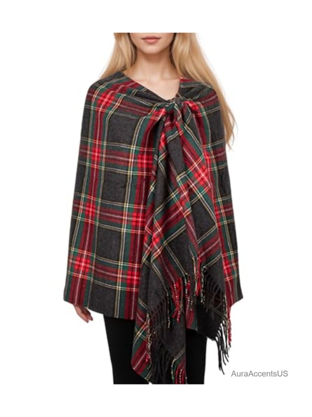 Scottish Tartan Plaid Shawl Wrap Soft Viscose Winter Scarf